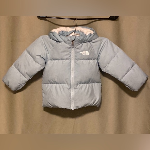The North Face 600  Down Fleece Lined Jacket Blue Size 12-18 Months - Picture 1 of 7